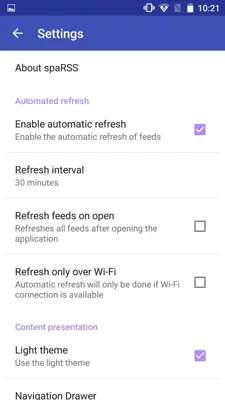 spaRSS android App screenshot 2